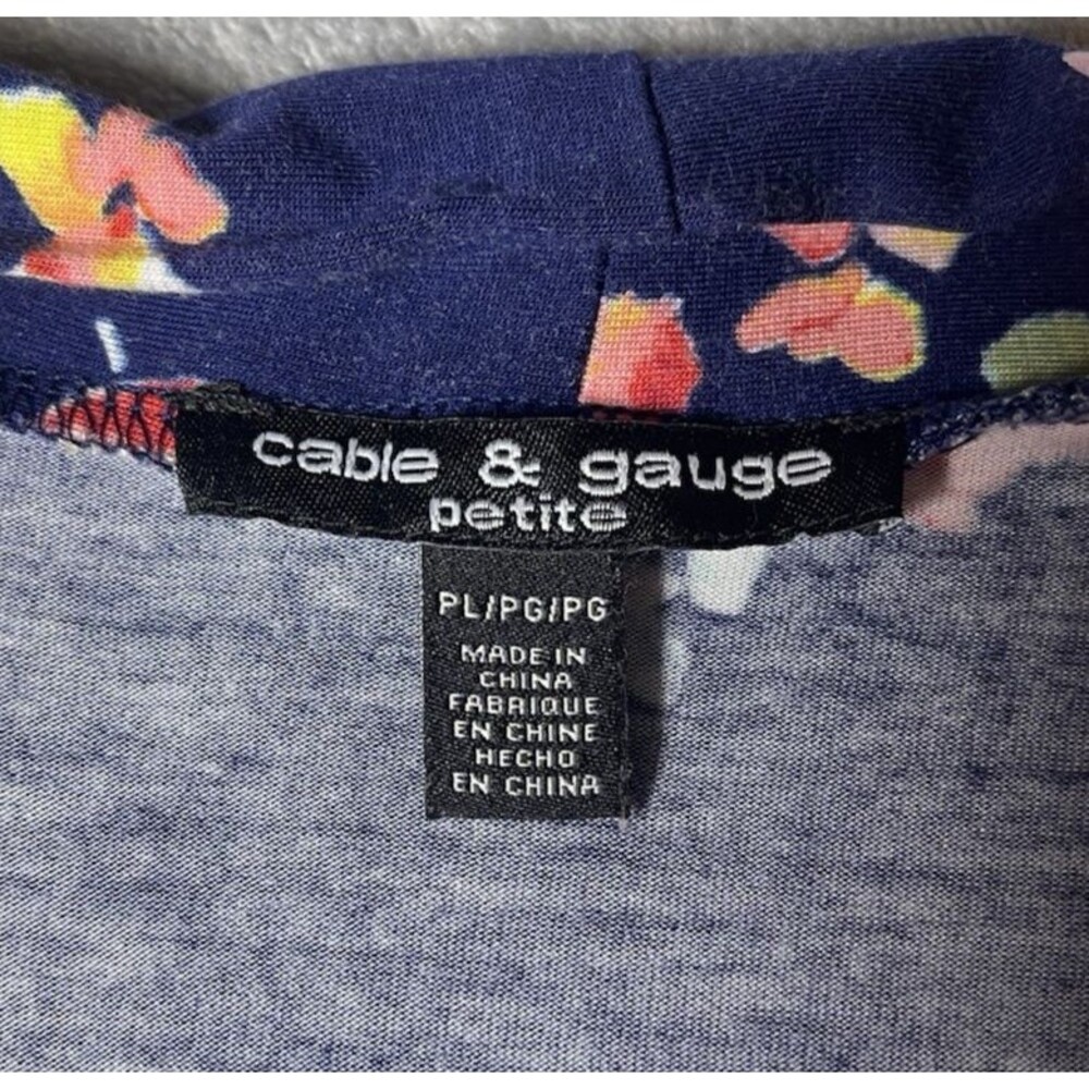 Cable & Guage silky soft womens floral blouse sz PL cottage fairy party Y2K - Picture 3 of 8